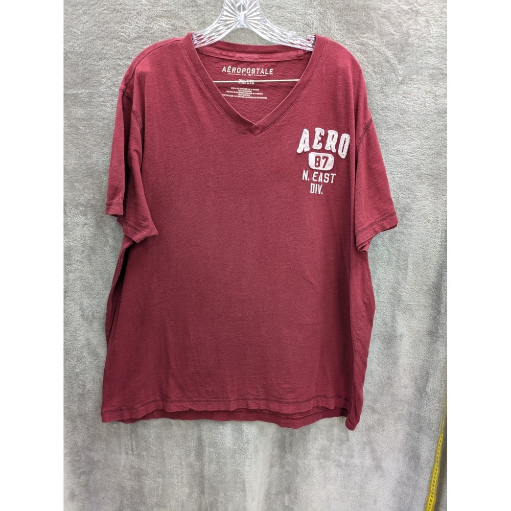Aeropostale Tshirt Men's‎ 2X Maroon Casual Y2K